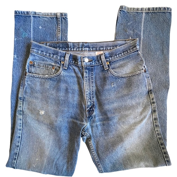 Levi’s 505 Vintage Retro Thrashed Y2K Straight Leg Denim Jeans 29 - Picture 3 of 16